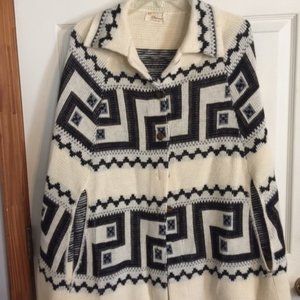 Vintage JC Penny Aztec Wrap/Shawl Women's Free Size